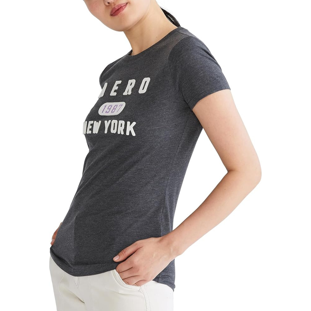 Camiseta Estampada Gris Para Mujer AEROPOSTALE