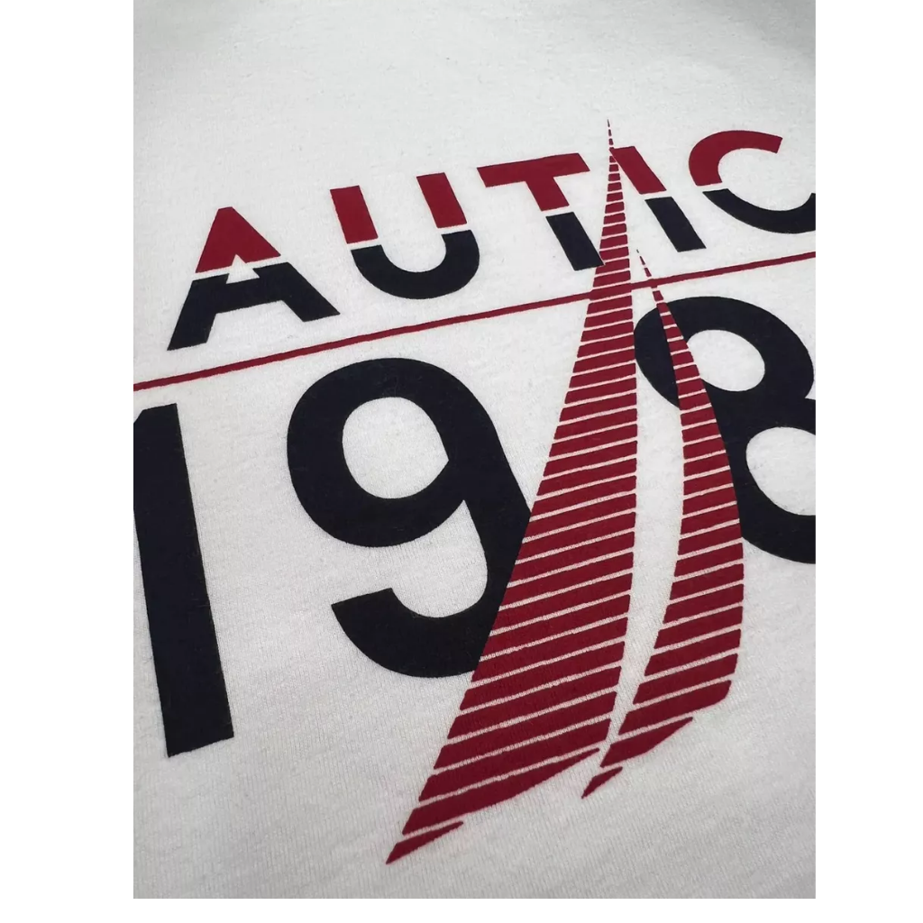 Camiseta Para Hombre Cuello Redondo Logo Nautica
