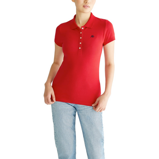 Camiseta Tipo Polo Aeropostale Solid A87 Para Mujer