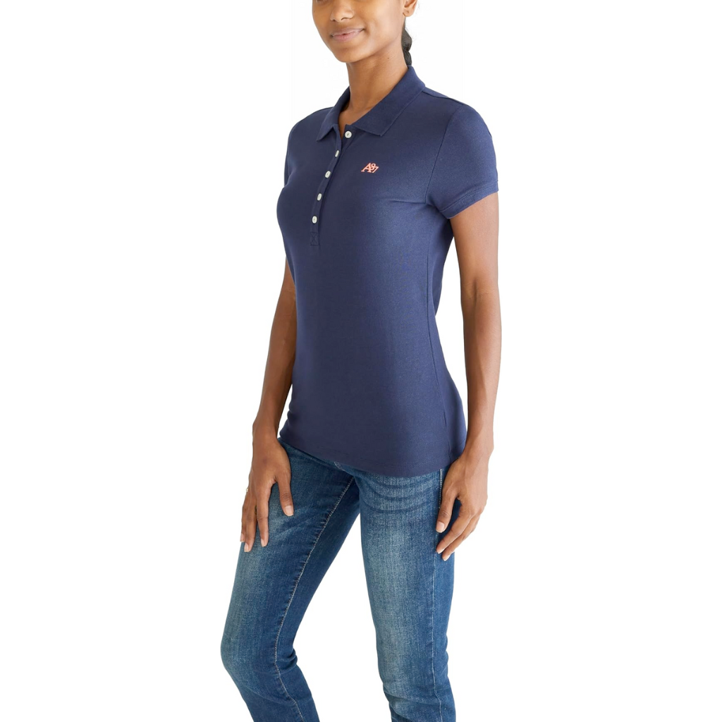 Camiseta Tipo Polo Aeropostale Solid A87 Para Mujer