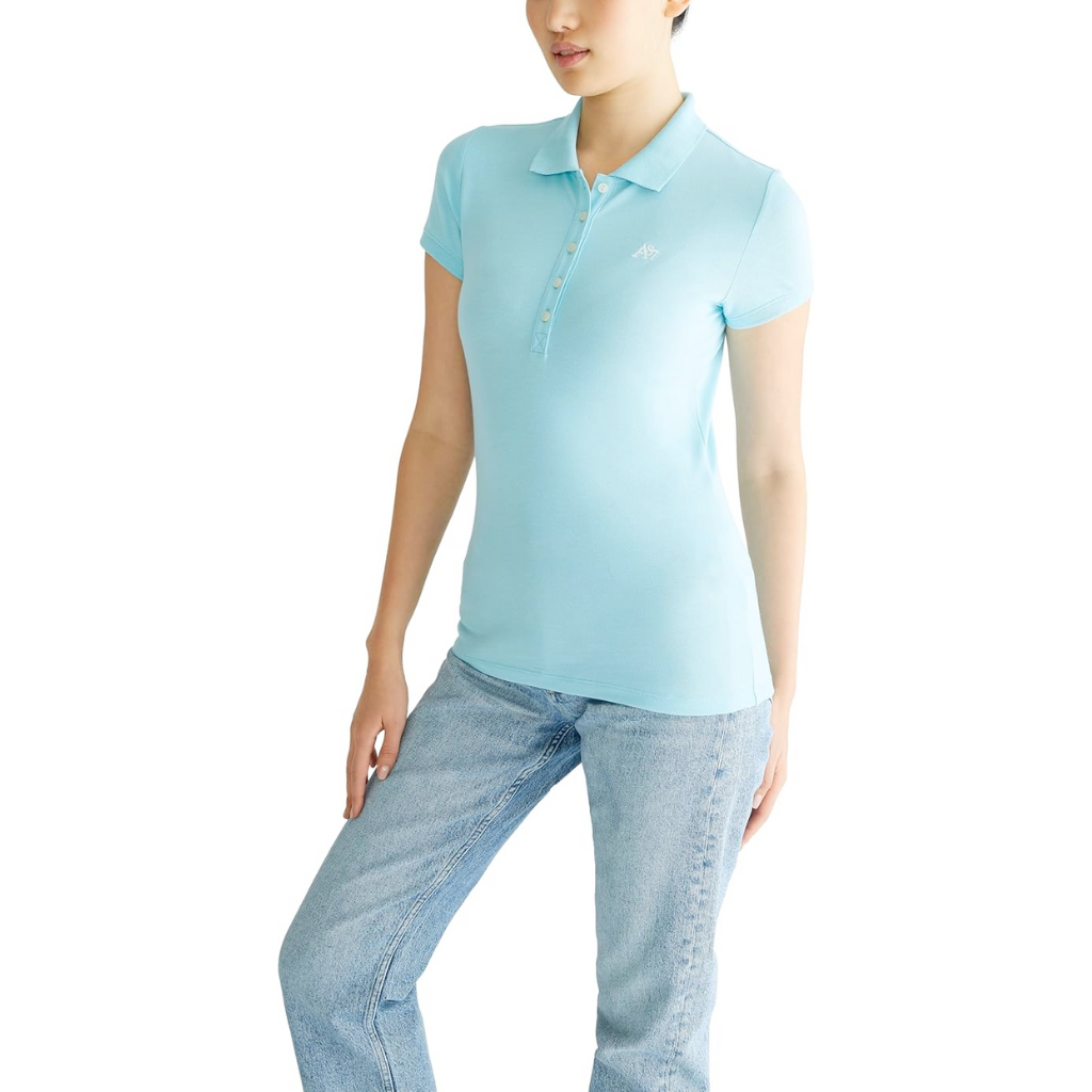 Camiseta Tipo Polo Aeropostale Solid A87 Para Mujer