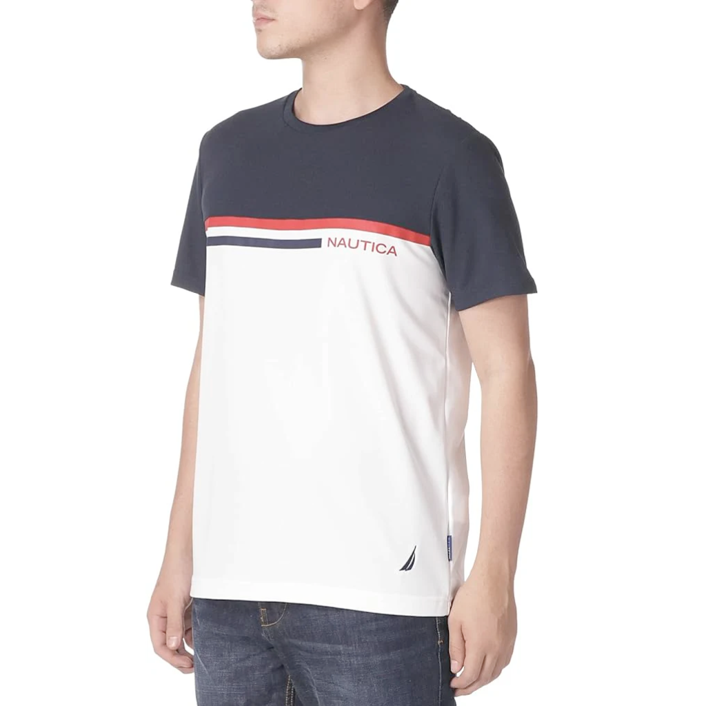 Camiseta Azul Con Blanco Para Hombre Nautica