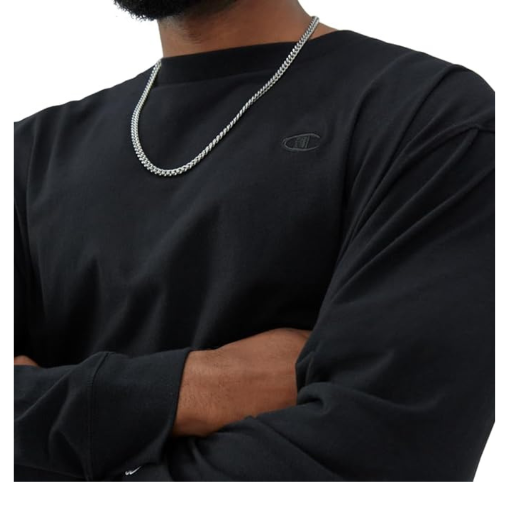 Camiseta clásica de manga larga suave y cómoda para hombre Champion