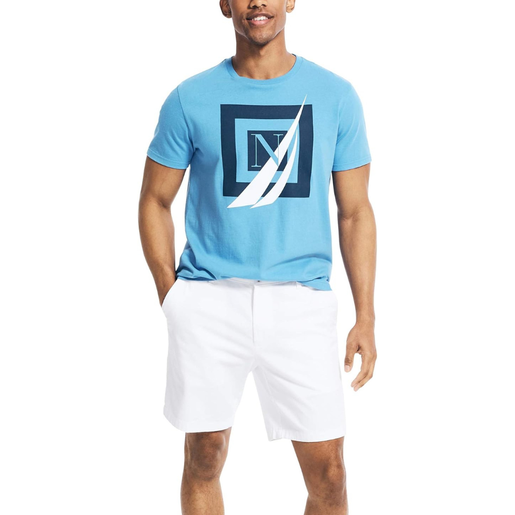 Camiseta De Manga Corta Para Hombre Nautica