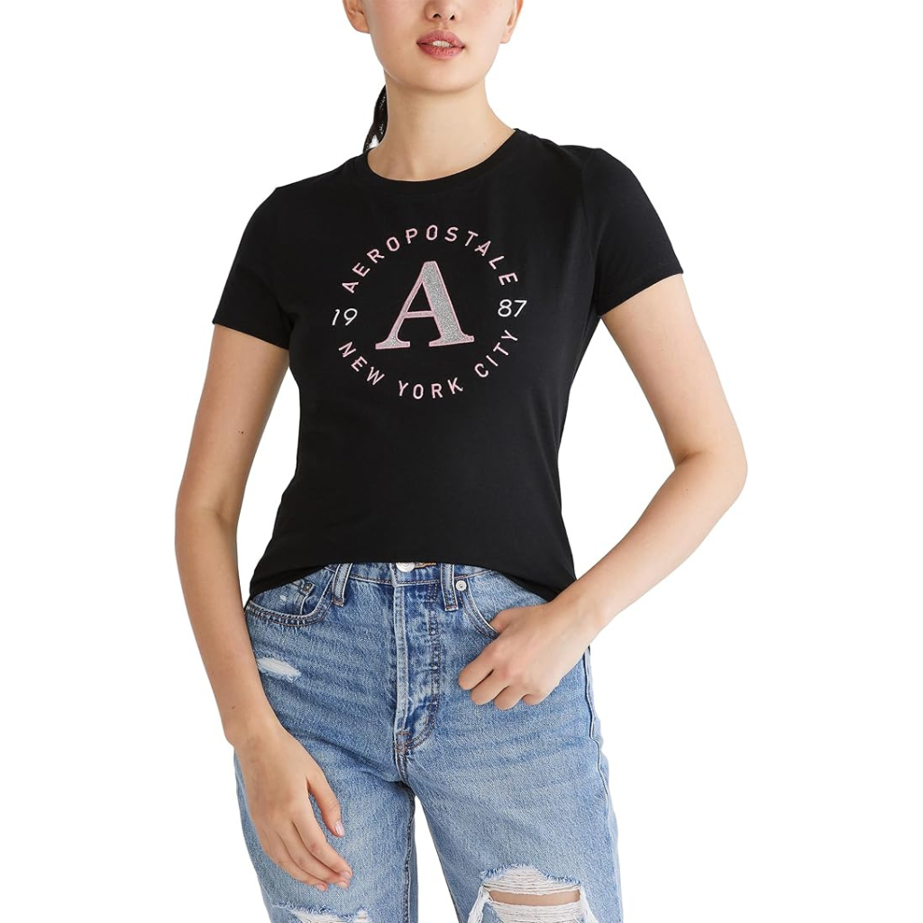 Camiseta Estampada De manga Corta Circle Para Mujer AEROPOSTALE