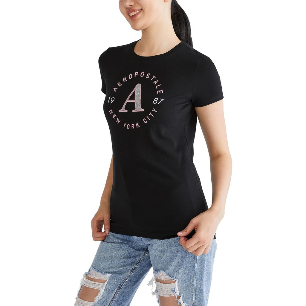 Camiseta Estampada De manga Corta Circle Para Mujer AEROPOSTALE